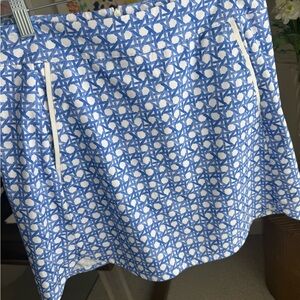 Vineyard Vines Blue and White Geometric Skirt